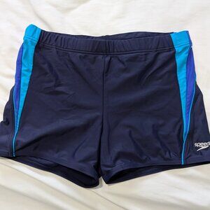 Speedo Fitness Splice square leg swimsuit (nominally "large", more like medium?)